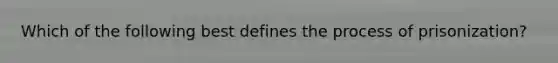 Which of the following best defines the process of prisonization?