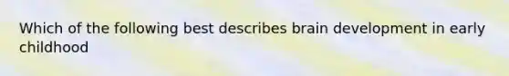 Which of the following best describes brain development in early childhood