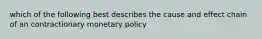 which of the following best describes the cause and effect chain of an contractionary monetary policy