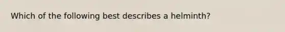 Which of the following best describes a helminth?