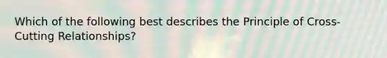 Which of the following best describes the Principle of Cross-Cutting Relationships?