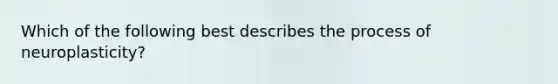 Which of the following best describes the process of neuroplasticity?