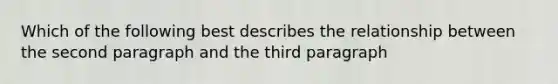 Which of the following best describes the relationship between the second paragraph and the third paragraph