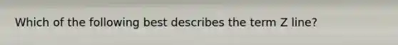 Which of the following best describes the term Z line?