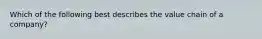 Which of the following best describes the value chain of a company?