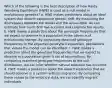 Which of the following is the best description of how Hardy Weinberg Equilibrium (HWE) is used as a null model in evolutionary genetics? a. HWE makes predictions about an ideal system that doesn't experience genetic drift. By measuring the discrepancy between the model and the actual data, we can estimate how much drift has occurred and calibrate the results. b. HWE makes a prediction about the genotype frequencies that we expect to observe in a population in the absence of evolutionary change. By comparing observed genotype frequencies to the expected genotype frequencies, populations that violate the model can be identified. c. HWE makes a prediction about the genotype frequencies that we expect to observe in a population given a set of assumptions. By comparing expected genotype frequencies to the null distribution, we can infer whether natural selection has occurred. d. HWE makes a prediction about the allele frequencies that we should observe in a system without migration. By comparing these values to the empirical data, we can identify migrant individuals.