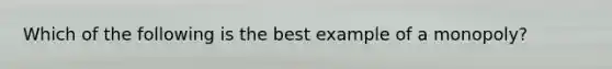 Which of the following is the best example of a monopoly?
