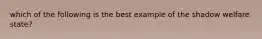 which of the following is the best example of the shadow welfare state?