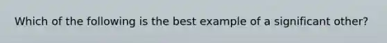 Which of the following is the best example of a significant other?