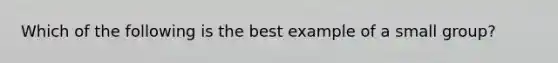 Which of the following is the best example of a small group?