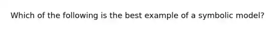 Which of the following is the best example of a symbolic model?