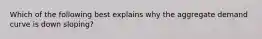 Which of the following best explains why the aggregate demand curve is down sloping?