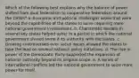 Which of the following best explains why the balance of power shifted from dual federalism to cooperative federalism around the 1930s? a. Economic and political challenges arose that were beyond the capabilities of the states to solve requiring more national government involvement. b. Charismatic leaders in several key states helped usher in a period in which the national government shared some if its authority with the states. c. Growing controversies over social issues allowed the states to take the lead on several national policy initiatives. d. The rise in power of the Democratic Party supported the expansion of national authority beyond its original scope. e. A series of international conflicts led the national government to seize more power for itself.