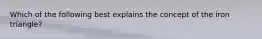 Which of the following best explains the concept of the iron triangle?