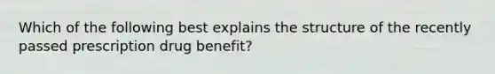 Which of the following best explains the structure of the recently passed prescription drug benefit?