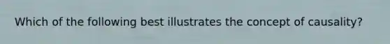 Which of the following best illustrates the concept of causality?