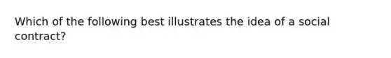 Which of the following best illustrates the idea of a social contract?