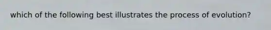 which of the following best illustrates the process of evolution?