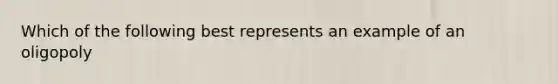 Which of the following best represents an example of an oligopoly