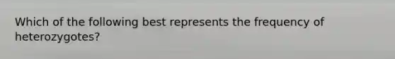 Which of the following best represents the frequency of heterozygotes?