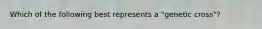 Which of the following best represents a "genetic cross"?