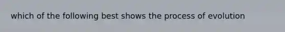 which of the following best shows the process of evolution