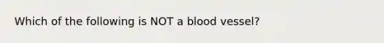 Which of the following is NOT a blood​ vessel?