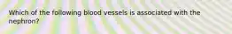 Which of the following blood vessels is associated with the nephron?