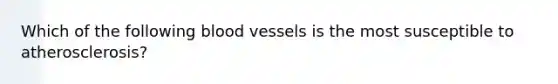 Which of the following blood vessels is the most susceptible to atherosclerosis?