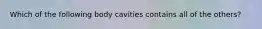 Which of the following body cavities contains all of the others?