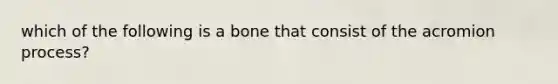 which of the following is a bone that consist of the acromion process?