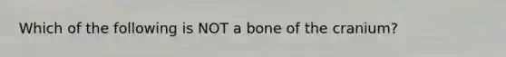 Which of the following is NOT a bone of the cranium?