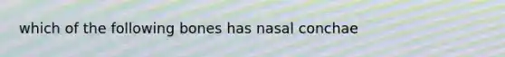 which of the following bones has nasal conchae