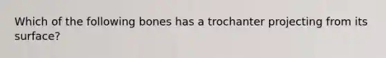 Which of the following bones has a trochanter projecting from its surface?