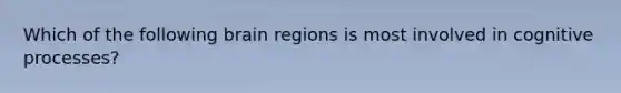 Which of the following brain regions is most involved in cognitive processes?