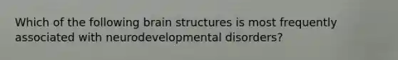 Which of the following brain structures is most frequently associated with neurodevelopmental disorders?