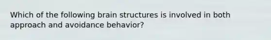 Which of the following brain structures is involved in both approach and avoidance behavior?