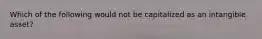 Which of the following would not be capitalized as an intangible asset?