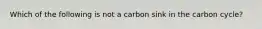 Which of the following is not a carbon sink in the carbon cycle?