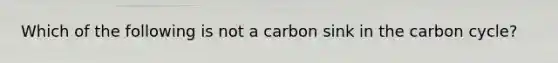 Which of the following is not a carbon sink in the carbon cycle?