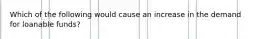 Which of the following would cause an increase in the demand for loanable funds?