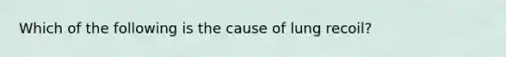 Which of the following is the cause of lung recoil?