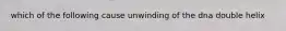 which of the following cause unwinding of the dna double helix