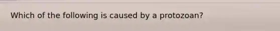Which of the following is caused by a protozoan?