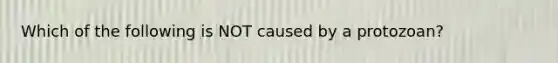 Which of the following is NOT caused by a protozoan?