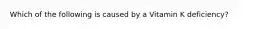 Which of the following is caused by a Vitamin K deficiency?