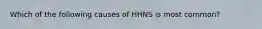 Which of the following causes of HHNS is most common?