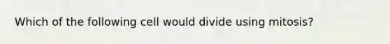 Which of the following cell would divide using mitosis?