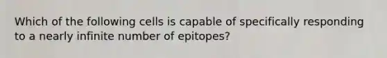 Which of the following cells is capable of specifically responding to a nearly infinite number of epitopes?