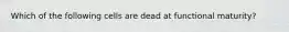 Which of the following cells are dead at functional maturity?